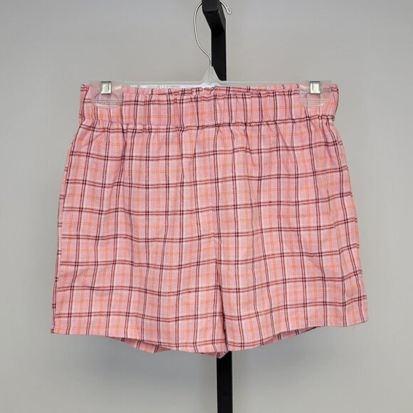 ROMWE Check High Waist Shorts - Picture 1 of 4